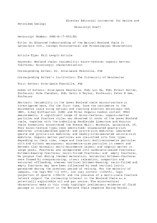 (PDF) Variability in spatial distribution of mineral phases in the ...