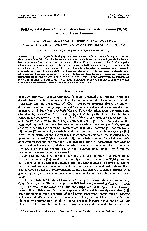 (PDF) Building a database of force constants based on scaled ab initio ...