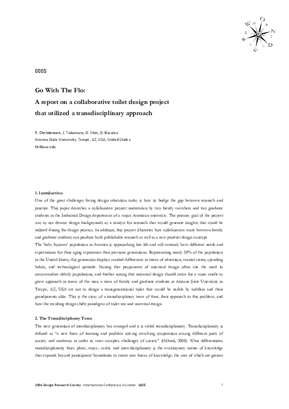 (PDF) Go With The Flo: A report on a collaborative toilet design ...