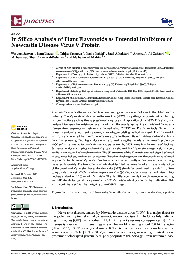 (PDF) In Silico Analysis of Plant Flavonoids as Potential Inhibitors of ...