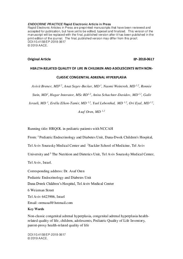 (PDF) Health-related quality of life in children and adolescents ...