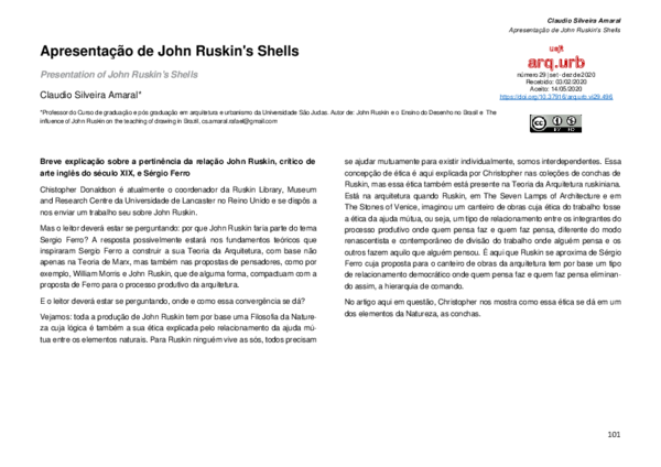 (PDF) Apresentação de John Ruskin's Shells