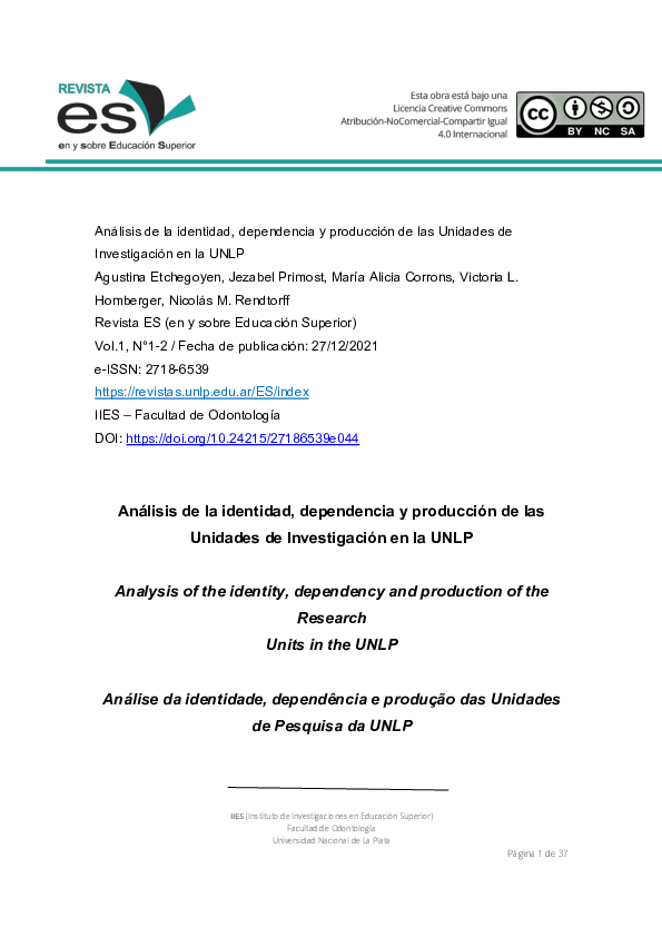 (PDF) Análisis de la identidad, dependencia y producción de las ...