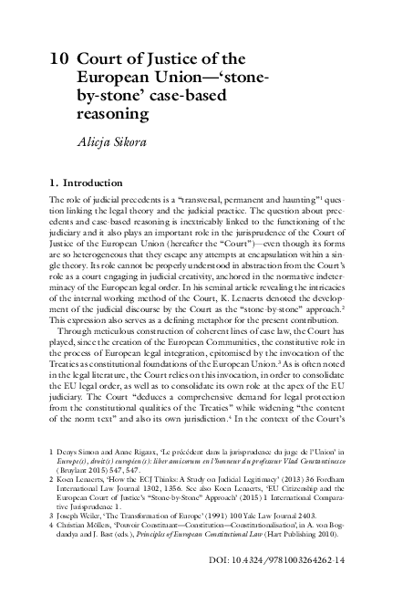 (PDF) Court of Justice of the European Union—‘stone-by-stone' case ...