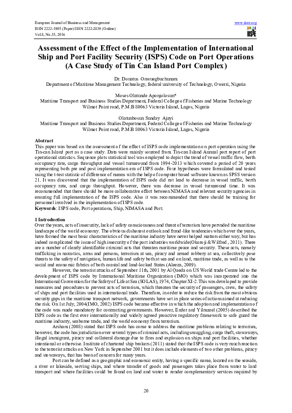 (PDF) Assessment of the Effect of the Implementation of International ...