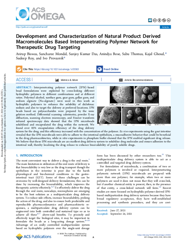 (PDF) Development and Characterization of Natural Product Derived ...