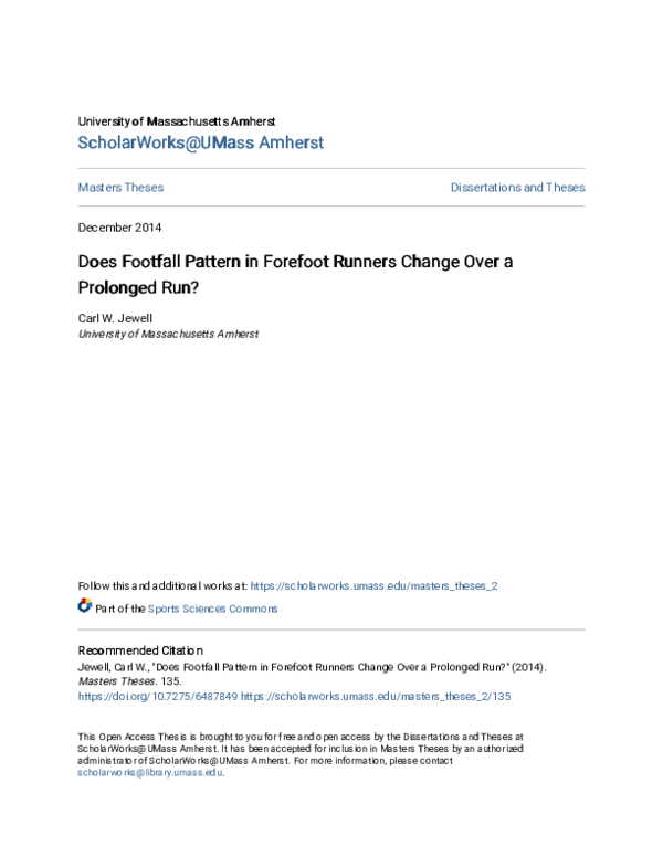 (PDF) Do footfall patterns in forefoot runners change over an ...