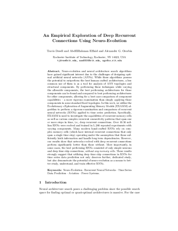 (PDF) An Empirical Exploration of Deep Recurrent Connections Using ...