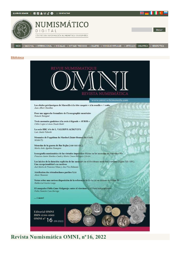 (PDF) Revista Numismática OMNI nº 16, 2022
