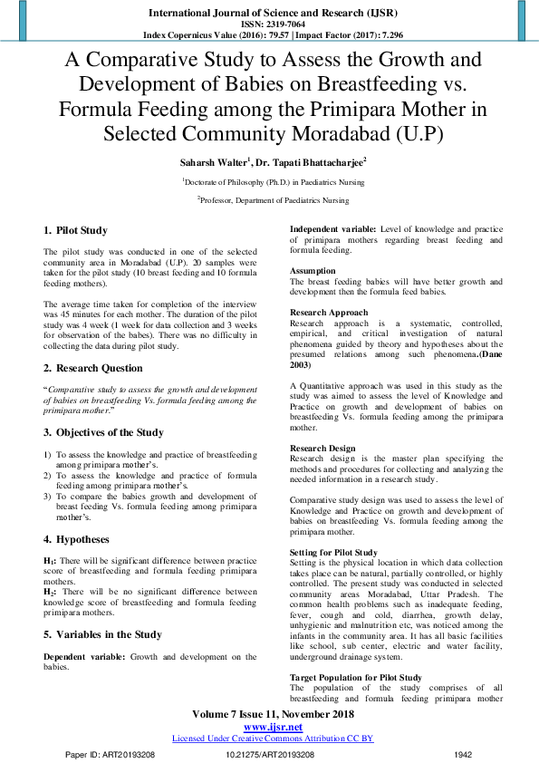 (PDF) A Comparative Study to Assess the Growth and Development of ...