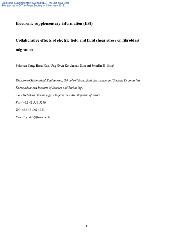 (PDF) Collaborative effects of electric field and fluid shear stress on ...