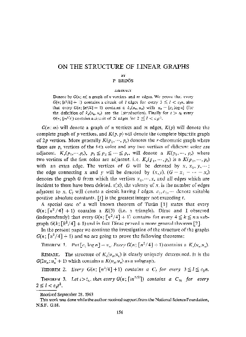 (PDF) On the structure of linear graphs