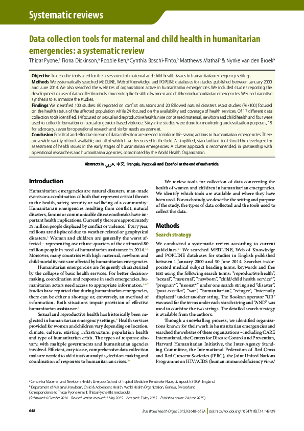 (PDF) Data collection tools for maternal and child health in ...