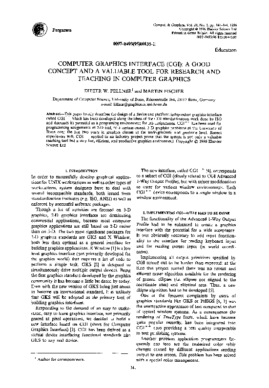 (PDF) Computer graphics interface (CGI): A good concept and a valuable ...