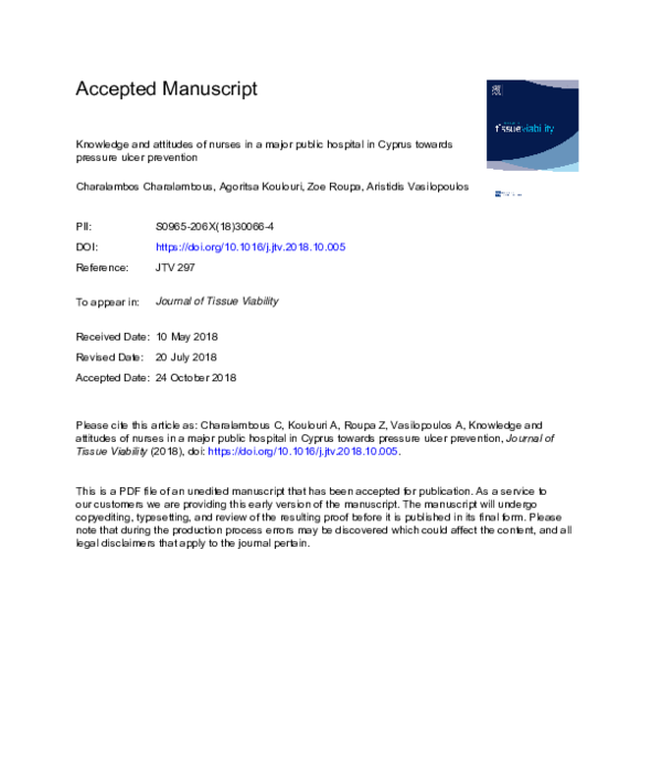 (PDF) Knowledge and attitudes of nurses in a major public hospital in ...