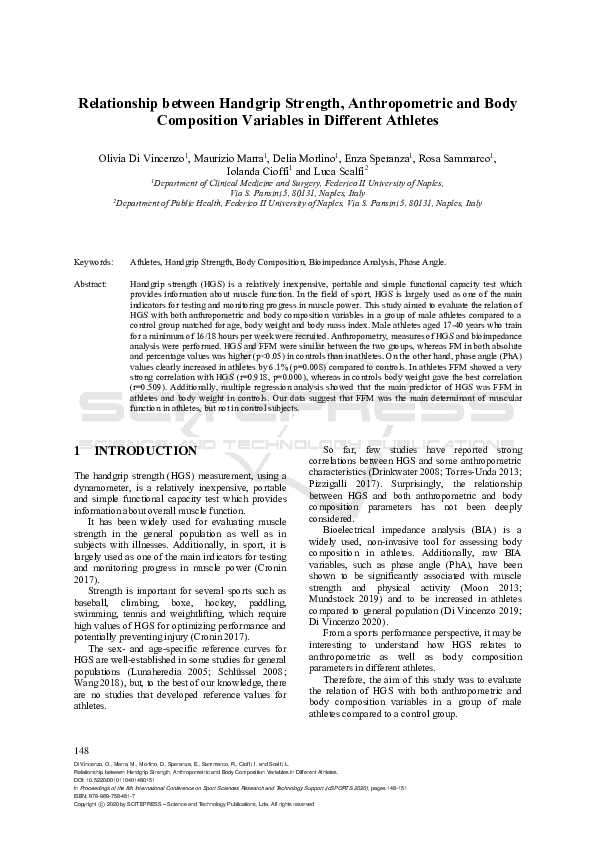 (PDF) Relationship between Handgrip Strength, Anthropometric and Body ...