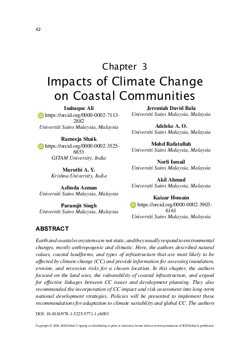 (PDF) Impacts of Climate Change on Coastal Communities