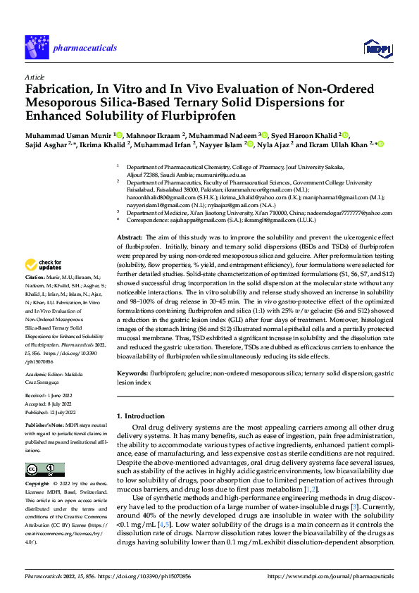 (PDF) Fabrication, In Vitro and In Vivo Evaluation of Non-Ordered ...