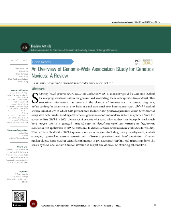 (PDF) An Overview of Genome-Wide Association Study for Genetics Novices ...