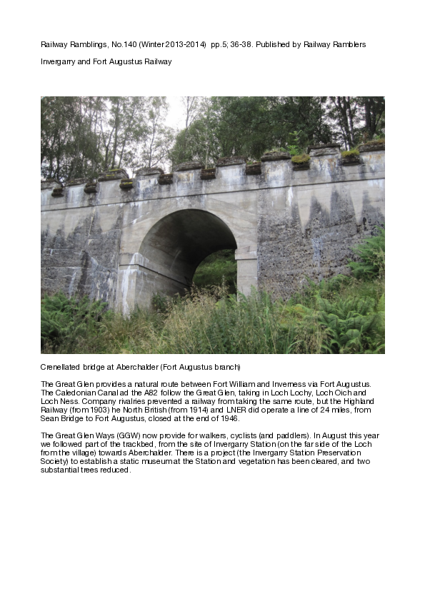 (PDF) Invergarry Fort Augustus Railway Adrian Smith Academia.edu