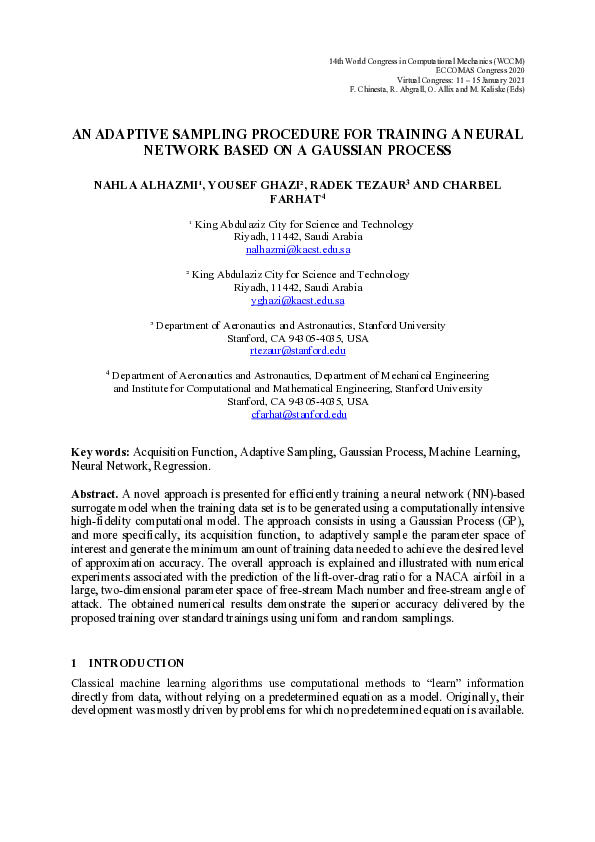 (PDF) An Adaptive Sampling Procedure for Training a Neural Network ...