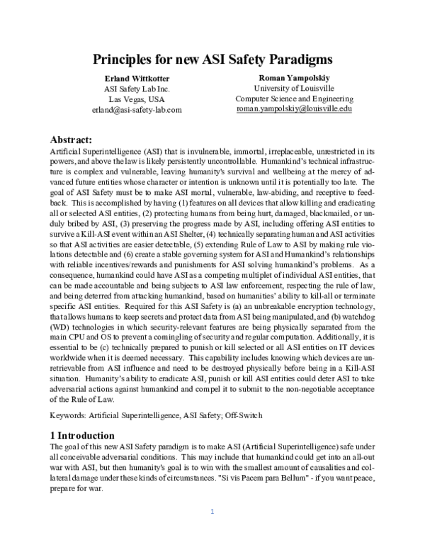 (PDF) Principles for New ASI Safety Paradigms