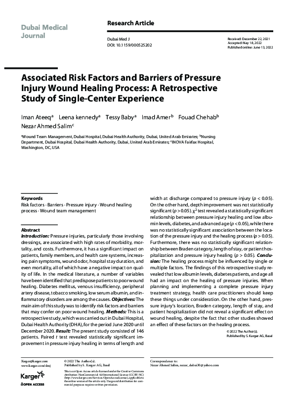 (PDF) Associated Risk Factors and Barriers of Pressure Injury Wound ...