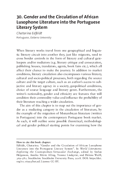 (PDF) Gender and the Circulation of African Lusophone Literature into ...