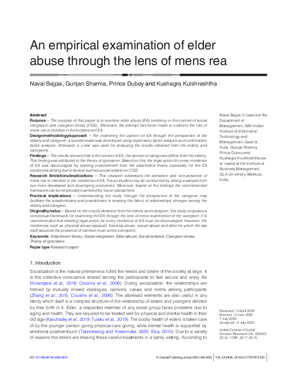 (PDF) An empirical examination of elder abuse through the lens of mens rea