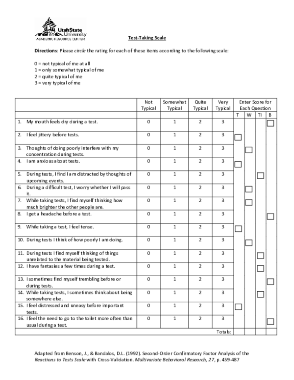 (PDF) SecondOrder Confirmatory Factor Analysis of the Reactions to