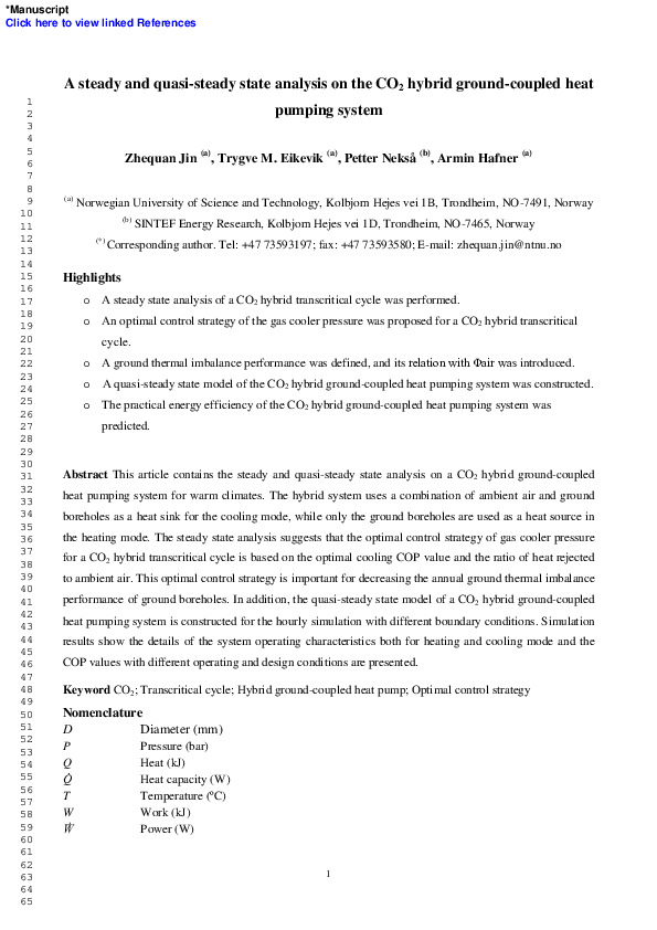 (PDF) A steady and quasi-steady state analysis on the CO 2 hybrid ...