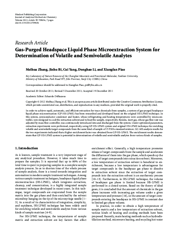 (PDF) Gas-Purged Headspace Liquid Phase Microextraction System for ...