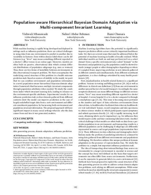 (PDF) Population-aware hierarchical bayesian domain adaptation via ...