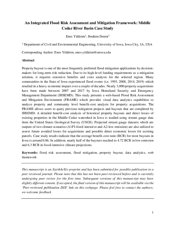 (PDF) An Integrated Flood Risk Assessment and Mitigation Framework ...