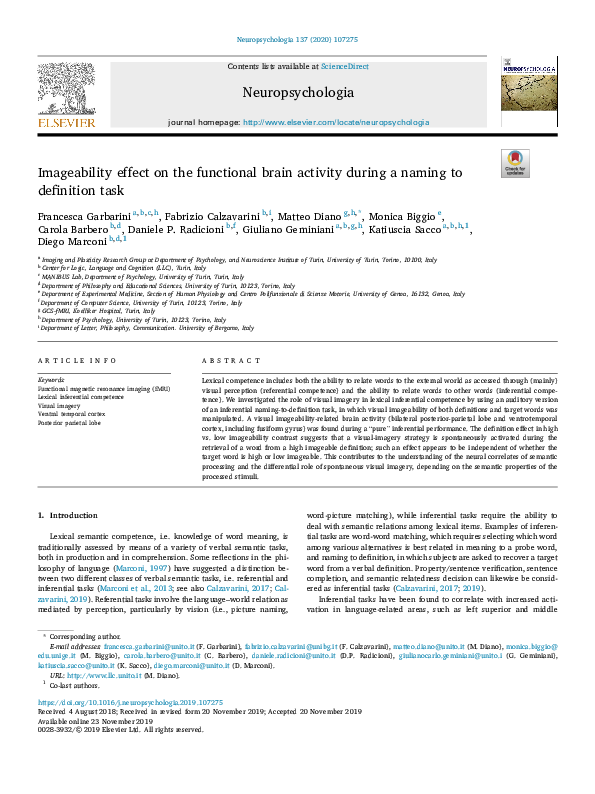 (PDF) Imageability effect on the functional brain activity during a ...