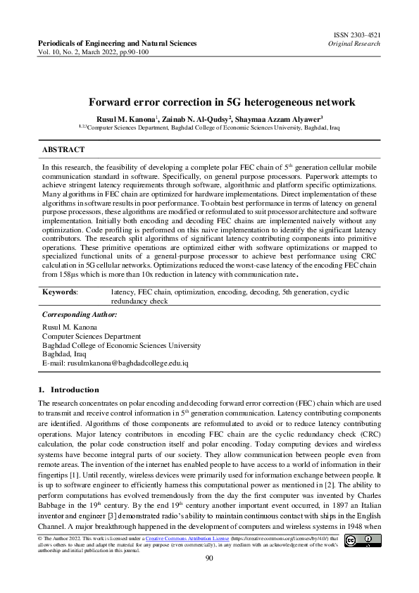(PDF) Forward error correction in 5G heterogeneous network