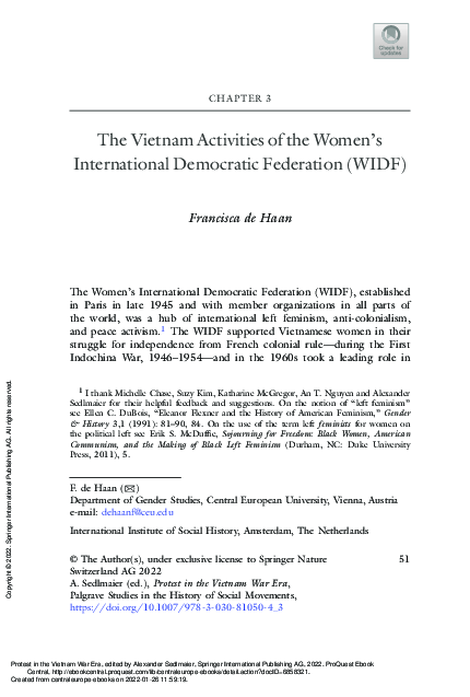 (PDF) The Vietnam Activities of the Women's International Democratic ...