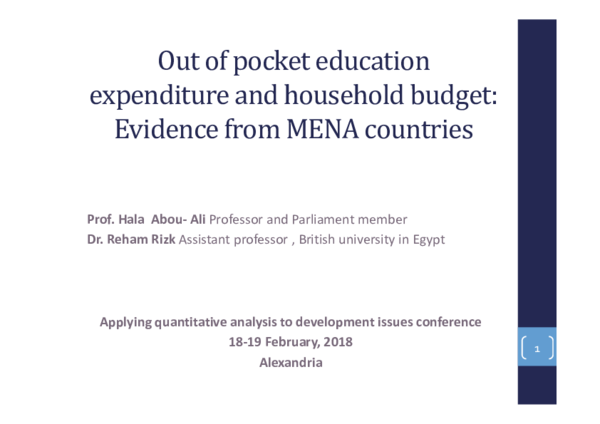 (PDF) Out of Pocket Education Expenditure and Household Budget ...