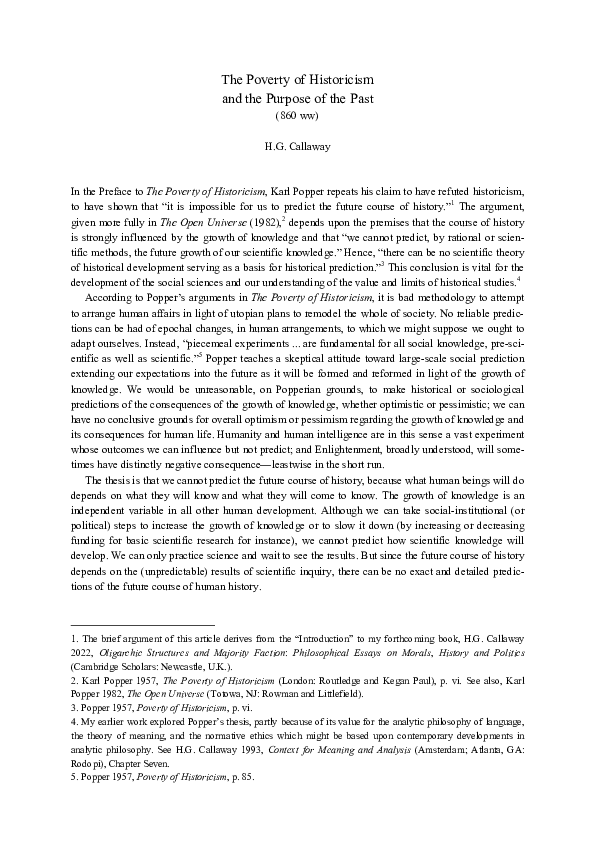 The Poverty of Historicism PDF cover