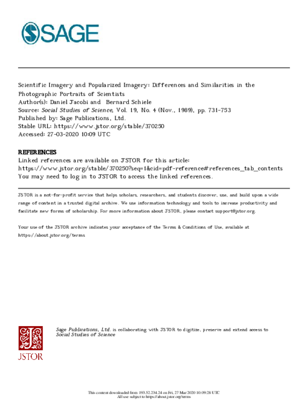 (PDF) Scientific Imagery and Popularized Imagery: Differences and ...
