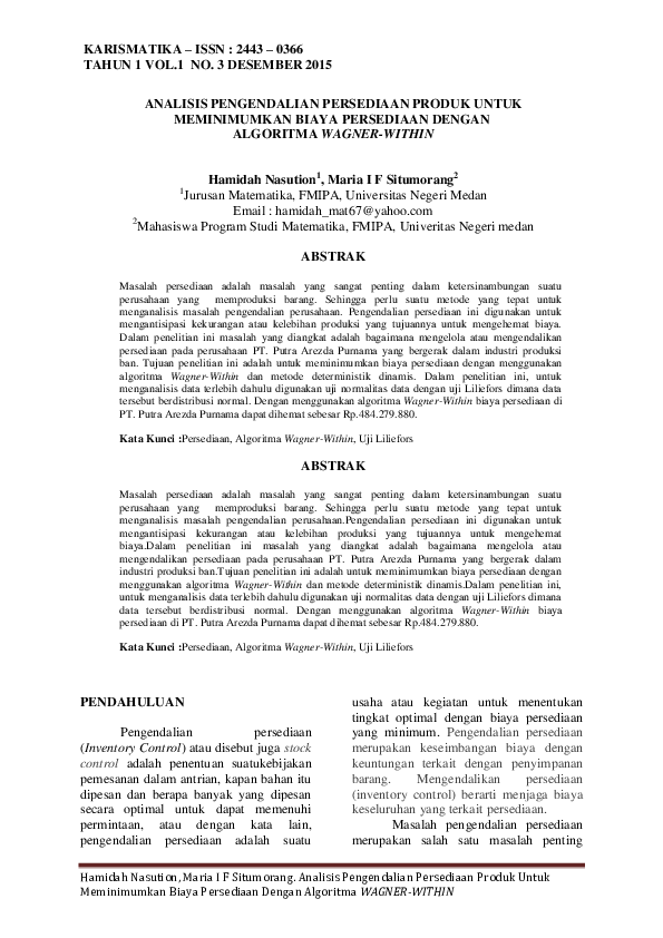 (PDF) Analisis Pengendalian Persediaan Produk Untuk Meminimumkan Biaya ...