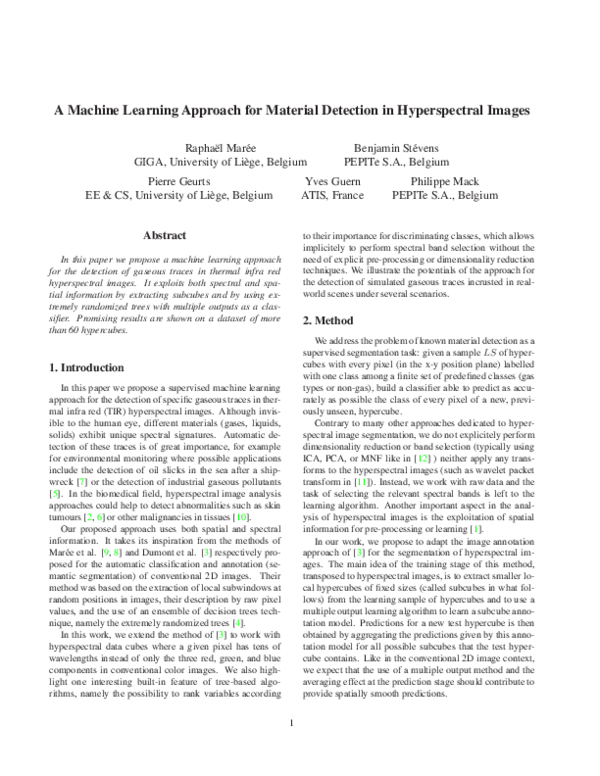 (PDF) A machine learning approach for material detection in ...