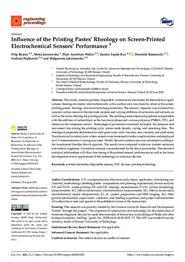 (PDF) Influence of the Printing Pastes’ Rheology on Screen-Printed ...