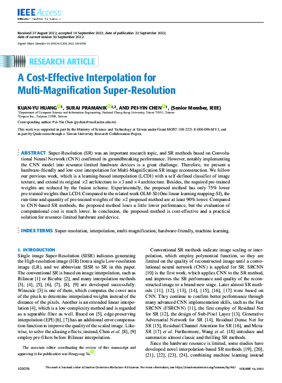 (PDF) A Cost-Effective Interpolation for Multi-Magnification Super ...