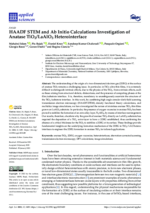 (PDF) HAADF STEM and Ab Initio Calculations Investigation of Anatase ...