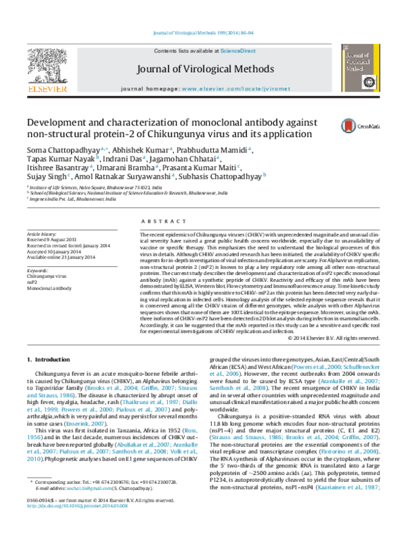 (PDF) Development and characterization of monoclonal antibody against ...