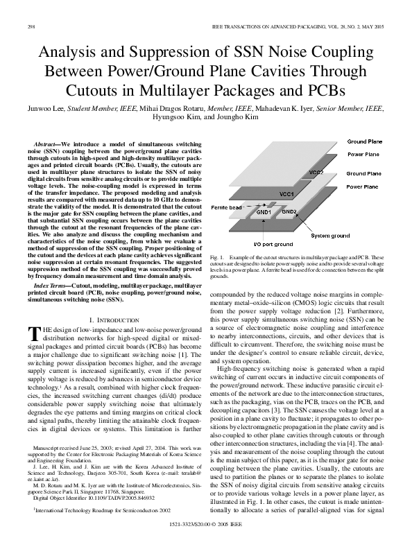 Das Coupling Noise Suppression Based On Mca–Fk – PLEOP