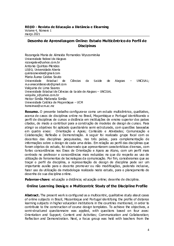 (PDF) Online learning design: a multicentric study of the discipline ...