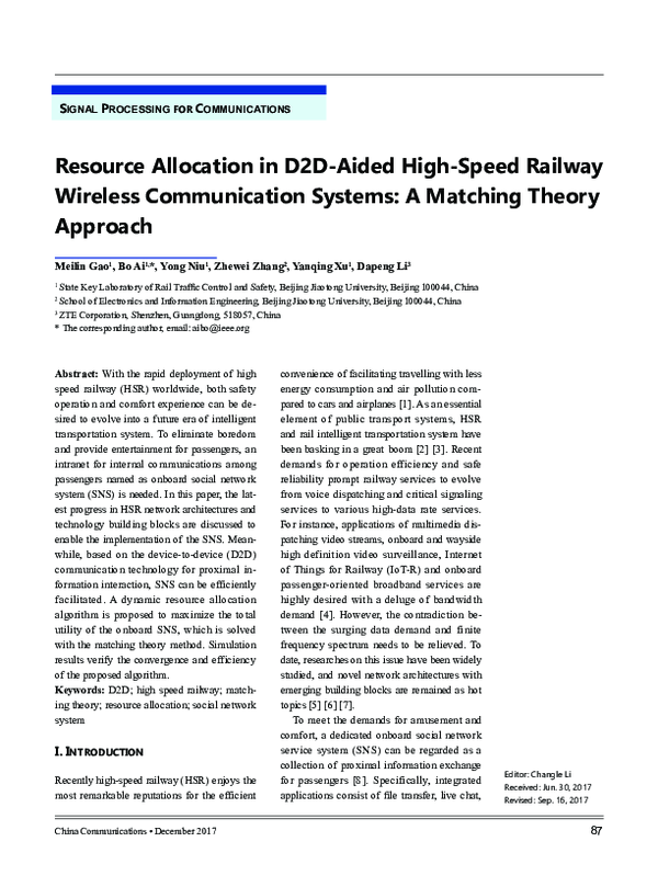 (PDF) Resource allocation in D2D-aided high-speed railway wireless ...