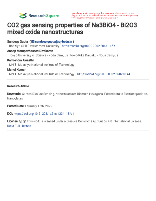 (PDF) CO2 gas sensing properties of Na3BiO4-Bi2O3 mixed oxide ...
